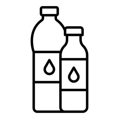 Vector Design Illustration Water Bottles Icon Style