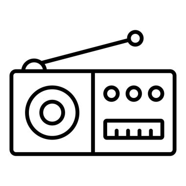 Vector Design Illustration Radio Icon Style