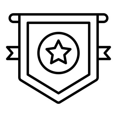 Vector Design Illustration Pennant Icon Style