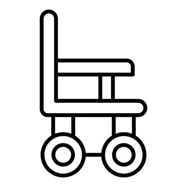 Vector Design Illustration Automatic Wheelchair Icon Style