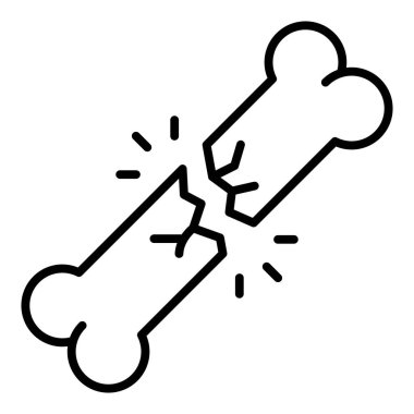 Vector Design Illustration Broken Bone Icon Style