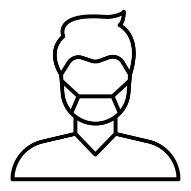 Vector Design Illustration Face Mask Icon Style