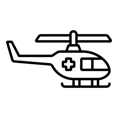 Vector Design Illustration Helicopter Icon Style