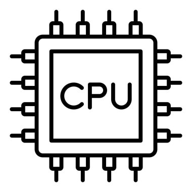 Vector Design Illustration Processor Icon Style