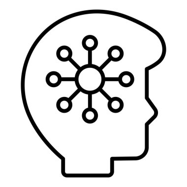 Vector Design Illustration Human Processor Icon Style