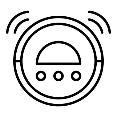 Vector Design Illustration Smart Vacuum Icon Style