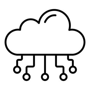 Vector Design Illustration Cloud Computing Icon Style