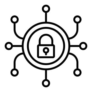 Vector Design Illustration Cyber Security Icon Style