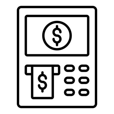 Vector Design Illustration Atm Fees Icon Style