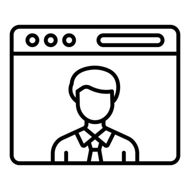 Vector Design Illustration Blogger Icon Style