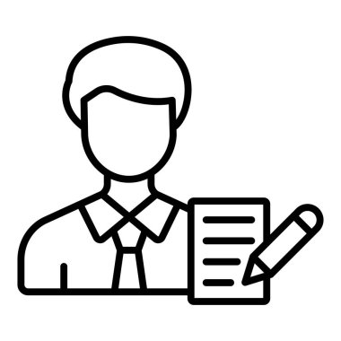 Vector Design Illustration Copywriter Icon Style