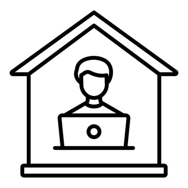 Vector Design Illustration House Sitting Icon Style
