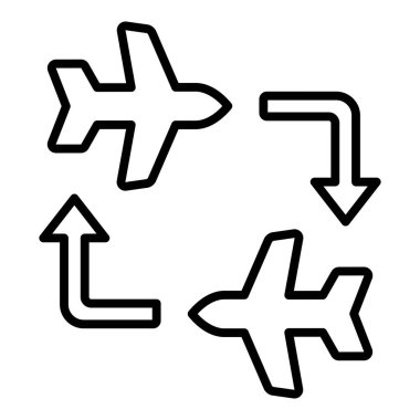 Vector Design Illustration Connecting Flight Icon Style