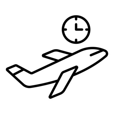 Vector Design Illustration Delayed Flight Icon Style