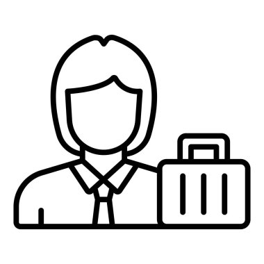 Vector Design Illustration Female Passenger Icon Style