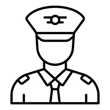 Vector Design Illustration Male Captain Icon Style