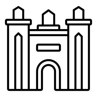 Vector Design Illustration Dubai Gate Icon Style