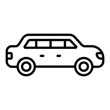 Vector Design Illustration Limousine Icon Style