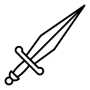 Vector Design Illustration Dagger Icon Style