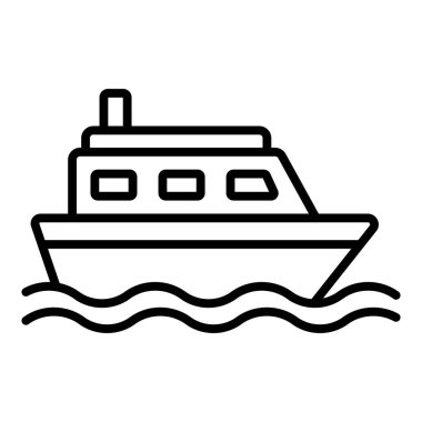 Vector Design Illustration Boat Icon Style