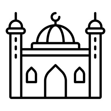 Vector Design Illustration Mosque Icon Style