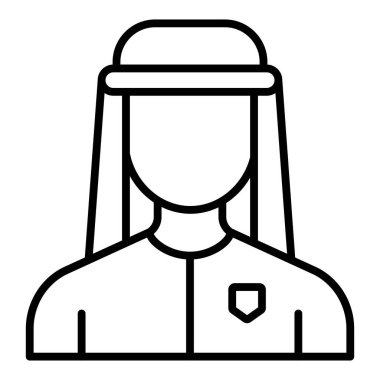 Vector Design Illustration Arab Man Icon Style
