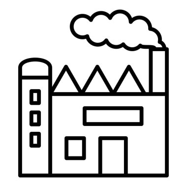 Factory Pollution Icon Style