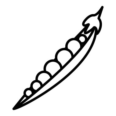 Vector Design Illustration Peas Icon Style