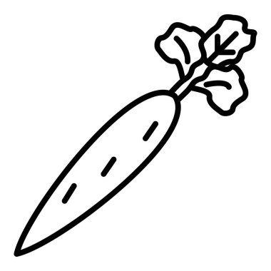 Vector Design Illustration Carrot Icon Style