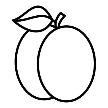 Vector Design Illustration Plum Icon Style