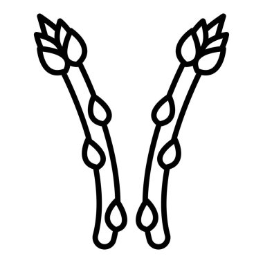 Vector Design Illustration Asparagus Icon Style