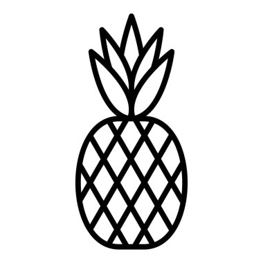 Vector Design Illustration Pineapple Icon Style