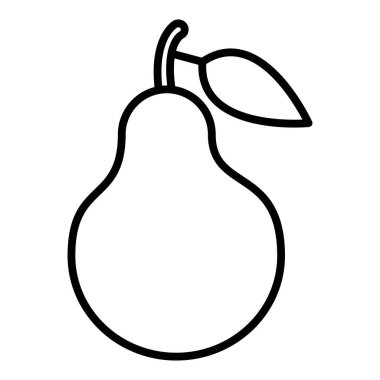 Vector Design Illustration Pear Icon Style