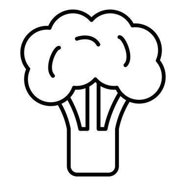 Vector Design Illustration Broccoli Icon Style