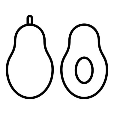 Vector Design Illustration Avocado Icon Style