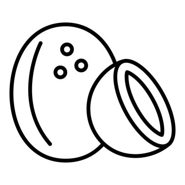 Vector Design Illustration Coconut Icon Style