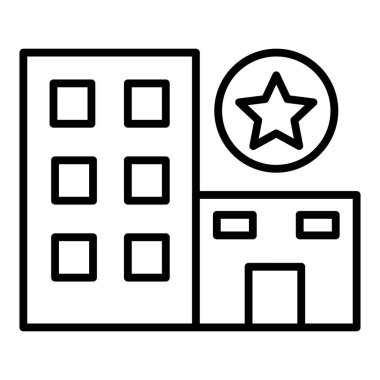 Vector Design Illustration 1 Star Hotel Icon Style