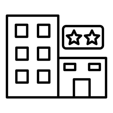 Vector Design Illustration 2 Star Hotel Icon Style