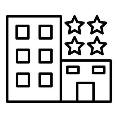 Vector Design Illustration 4 Star Hotel Icon Style