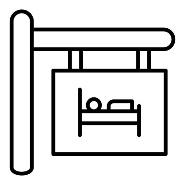 Vector Design Illustration Hotel Sign Icon Style