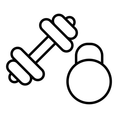 Vector Design Illustration Gym Equipment Icon Style