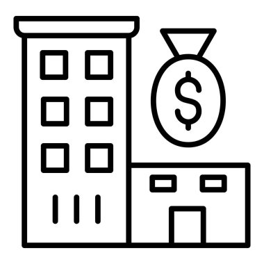 Vector Design Illustration Hotel Pricing Icon Style