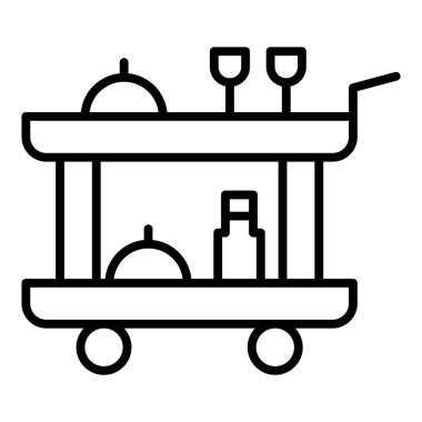 Vector Design Illustration Room Service Icon Style