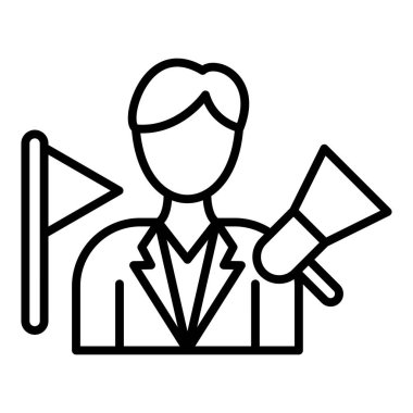 Vector Design Illustration Tour Guide Icon Style