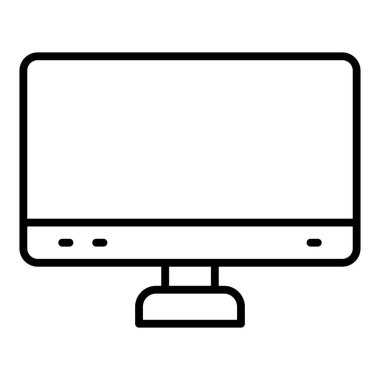 Vector Design Illustration TV Monitor Icon Style