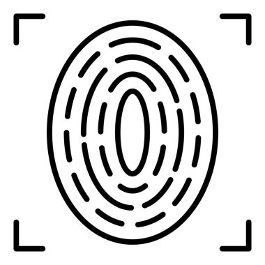 Vector Design Illustration Fingerprint Scan Icon Style