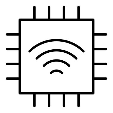 Vector Design Illustration Smart Chip Icon Style