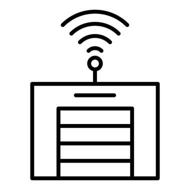 Vector Design Illustration Smart Garage Icon Style