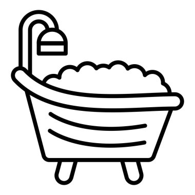 Vector Design Illustration Bathtub Icon Style