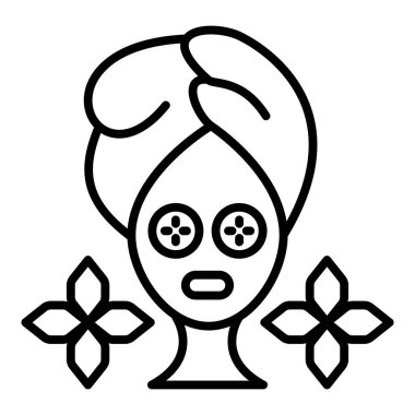 Vector Design Illustration Spa Eye Treatment Icon Style